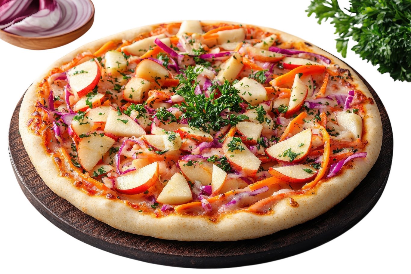 Pizzas sucrées au feu de bois et boissons fraîches